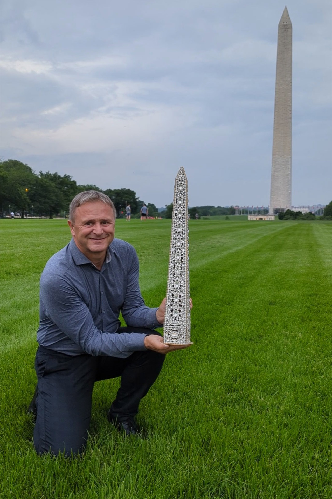 Rhinestone Decorative Obelisk with Crystal Sparkle Rhinestone decorative obelisk with crystal sparkle