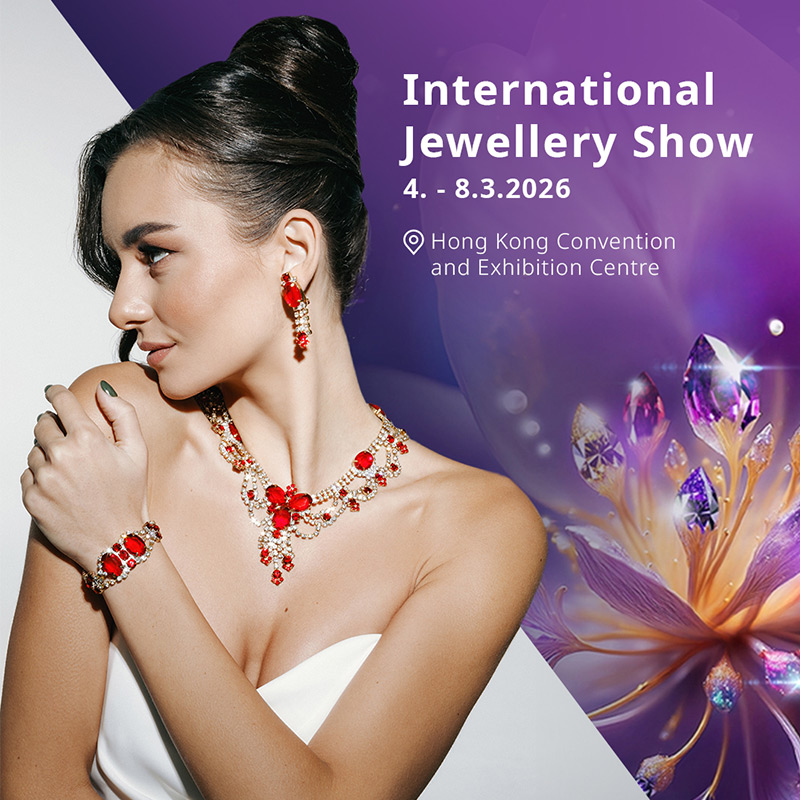 Our Elite Collection at HKTDC Hong Kong International Jewellery 2026 Elite rhinestone jewelry set by Czech Jewelry at Inhorgenta Munich 2026