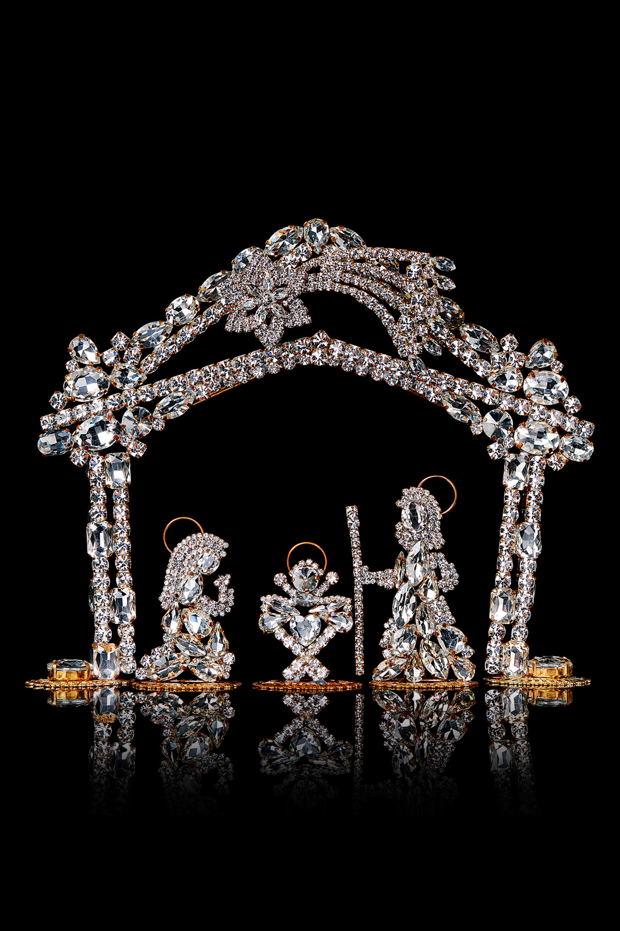 Nativity scene Jewels of Glory with luxurious rhinestones crystals