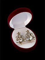 clear christmas  earring clip on