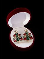 multi christmas  earring push back