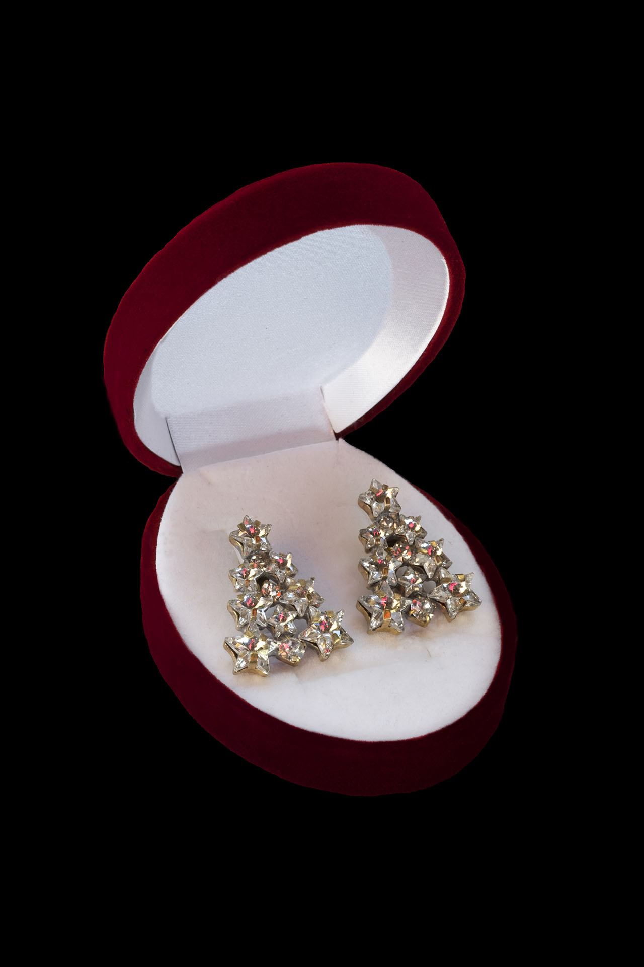 Dazzling rhinestone Crystal Christmas Tree stud earrings