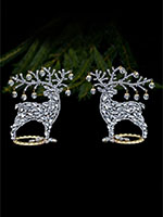 christmas reindeers set clear