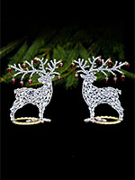 christmas reindeers set red