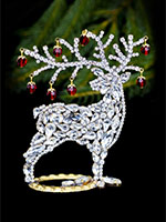 christmas reindeer red facing left