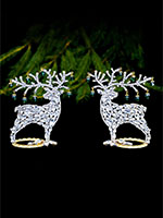 christmas reindeers set green