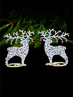 christmas reindeers set christmas colours
