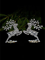 prancing reindeers set clear