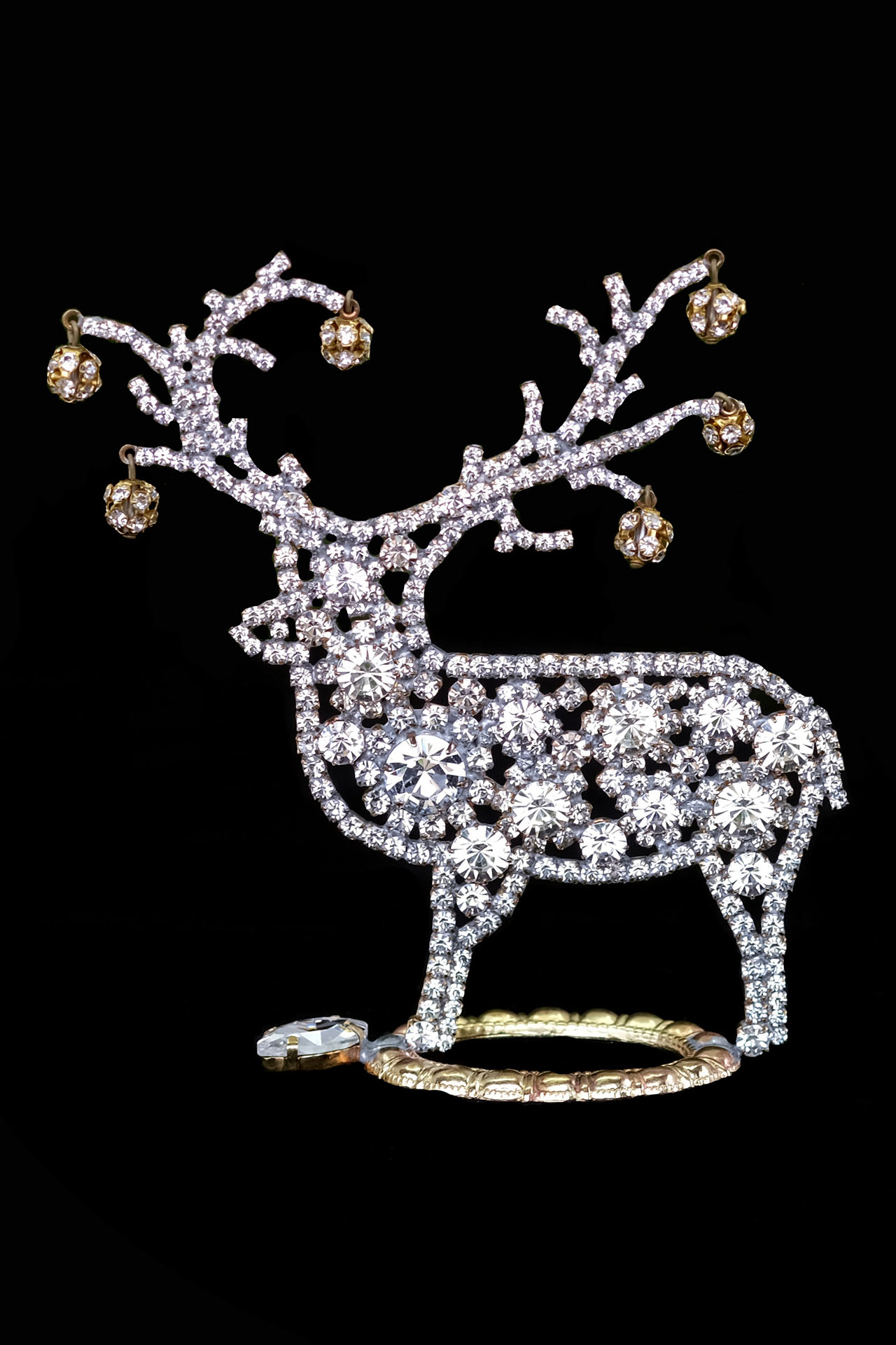 Reindeer with adorensed antlers - decoration for christmas