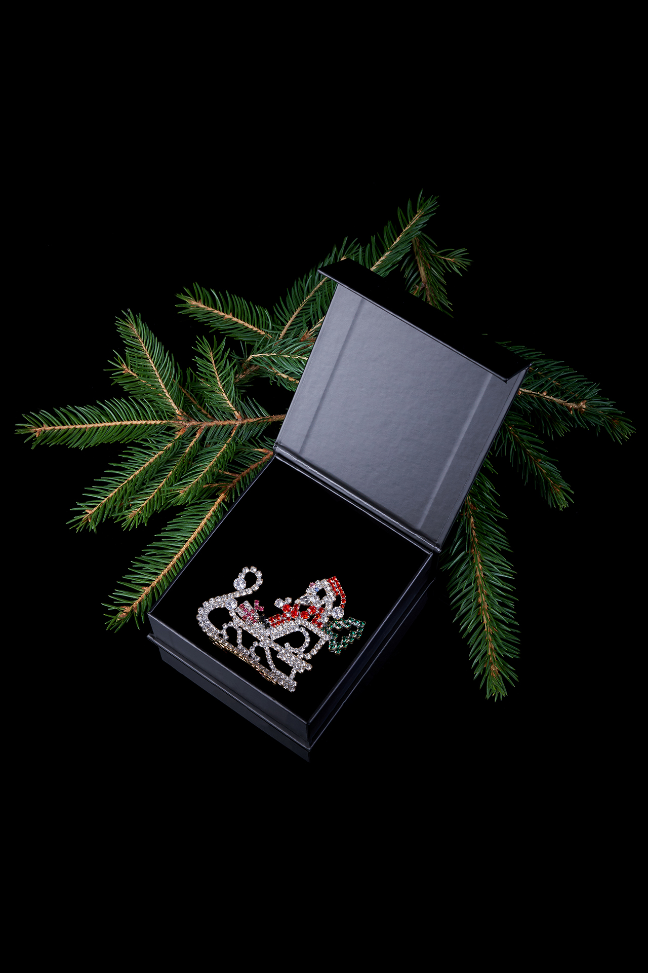 Christmas decoration Santa Claus and his Glimmering Sleigh 