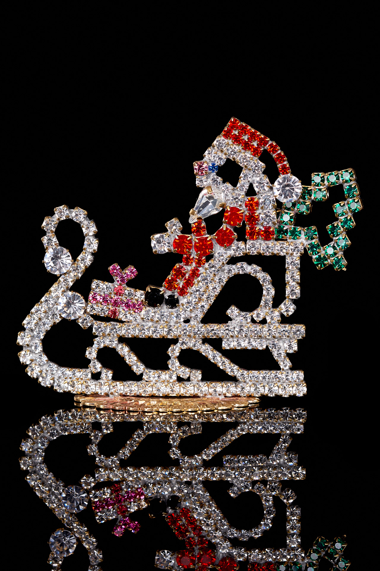 Christmas decoration Santa Claus and his Glimmering Sleigh 