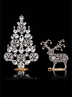 wonderous christmas tree clear and reindeer