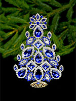 bold christmas tree blue