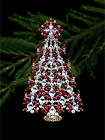 intricate christmas tree red