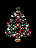 luxurious christmas tree festive colors