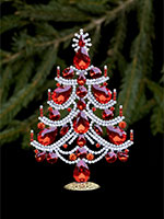 charming christmas tree red