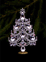 charming christmas tree clear and light pink