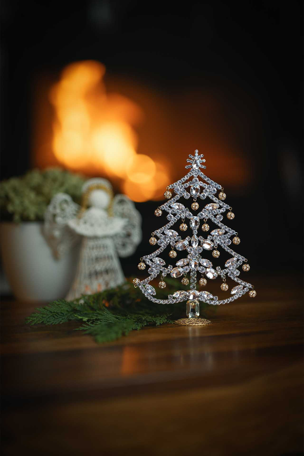 Czech handmade Christmas tree - tabletop Christmas decoration