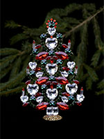 crystal christmas tree festive colors