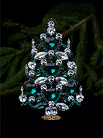 crystal christmas tree green