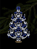 crystal christmas tree blue