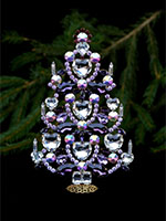 crystal christmas tree purple