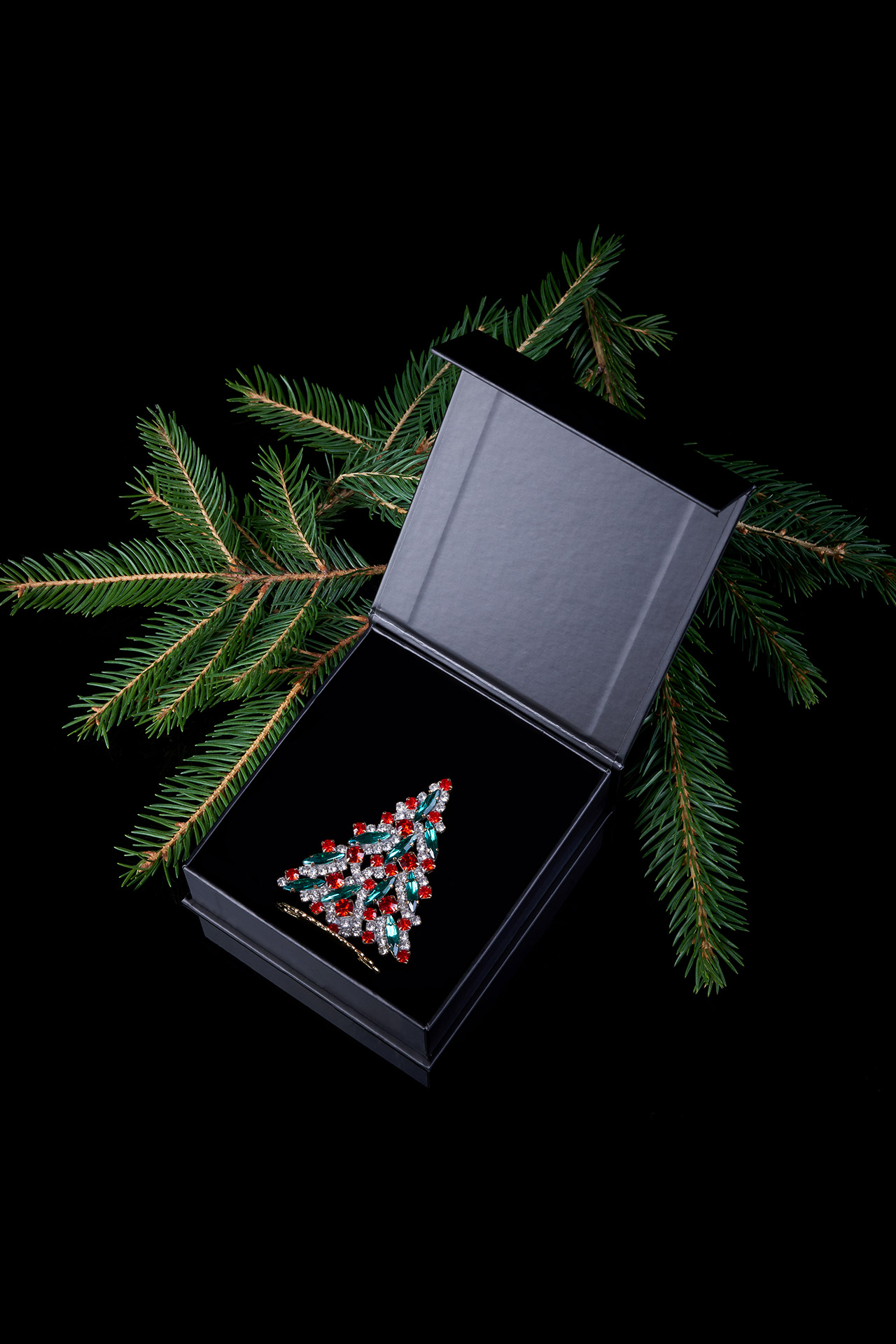 Magical table top, handcrafted vintage Christmas decoration