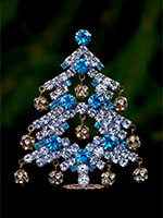 dainty dazzling christmas tree aqua