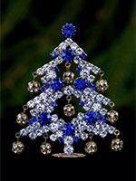 dainty dazzling christmas tree blue