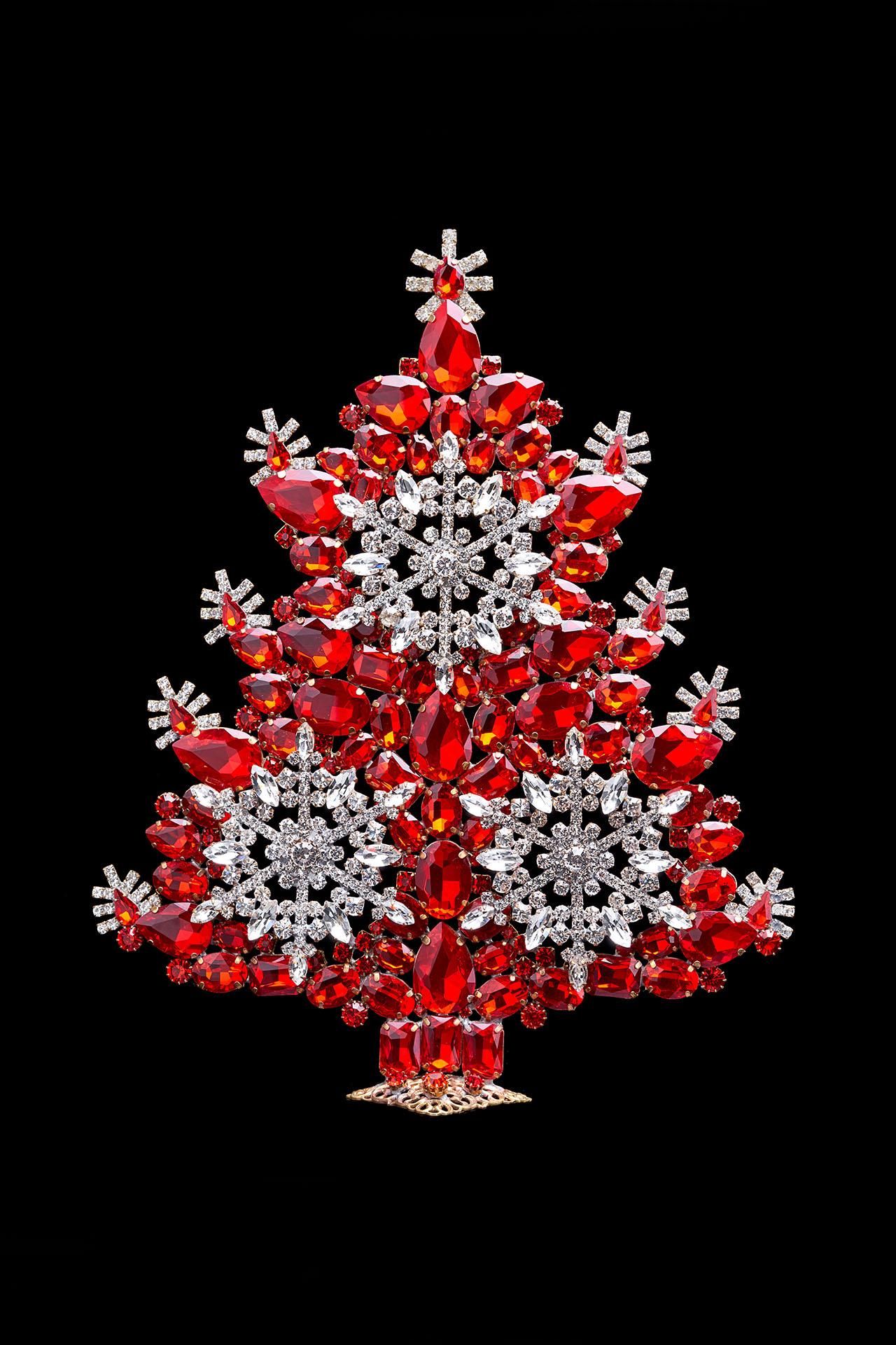 Handcrafted Winter Wonderland Snowflake Christmas tree. 