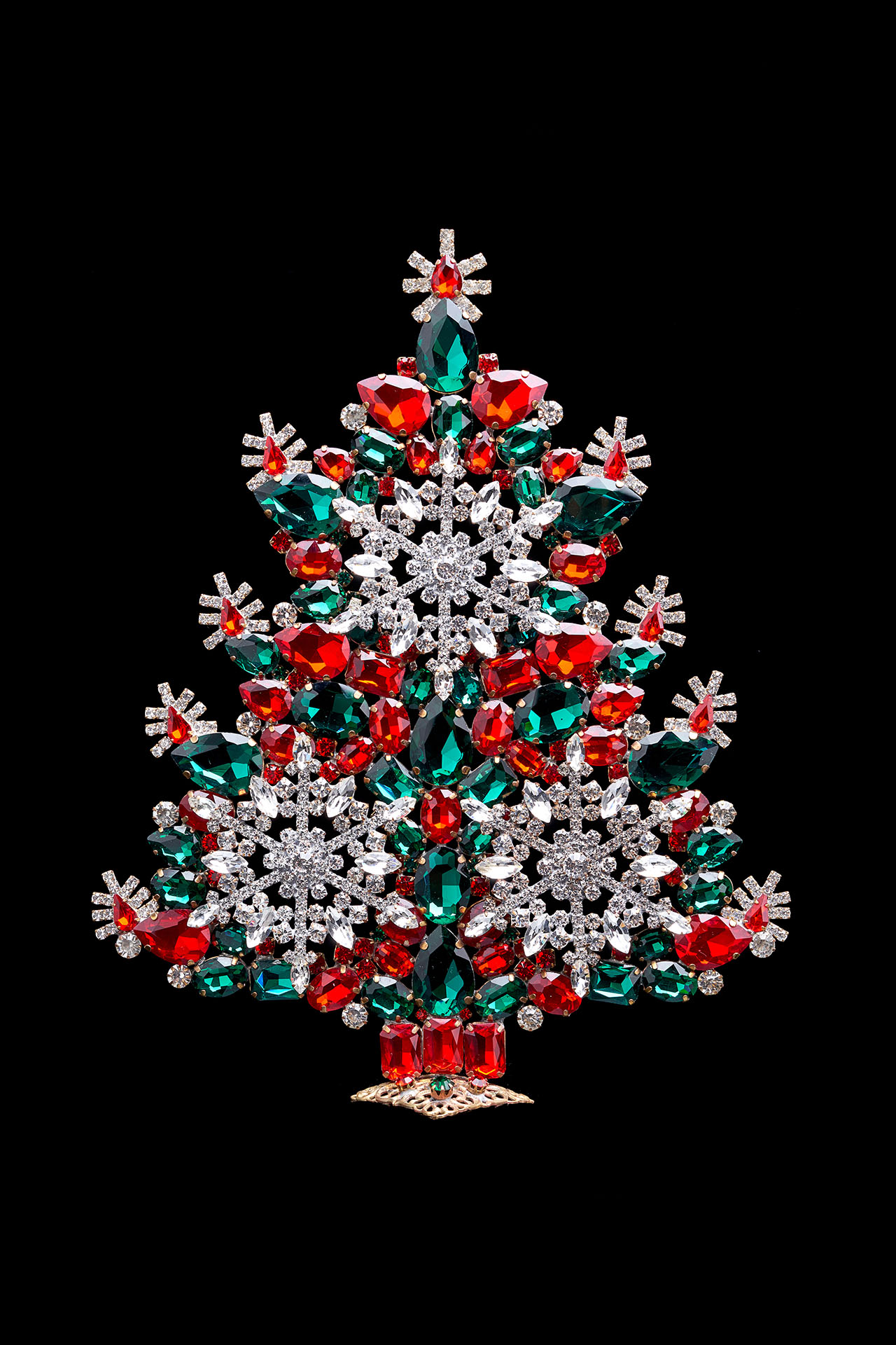 Handcrafted Winter Wonderland Snowflake Christmas tree. 