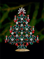 flower power christmas tree festive colors