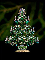 flower power christmas tree green