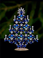 flower power christmas tree blue