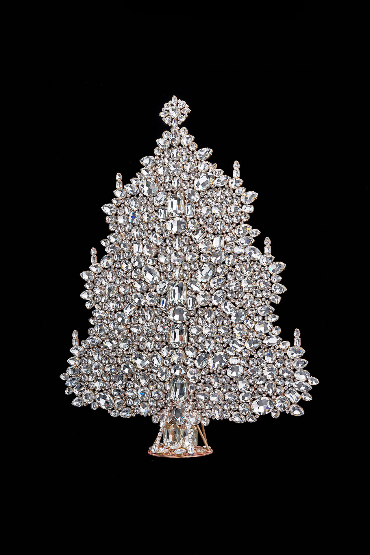 Bountiful Christmas Tree, handcrafted with tree decorations.