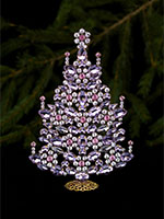 sparkly christmas tree light pink