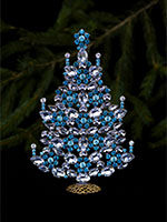 sparkly christmas tree aqua