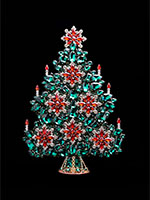 opulent christmas tree festive colors