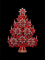 opulent christmas tree red