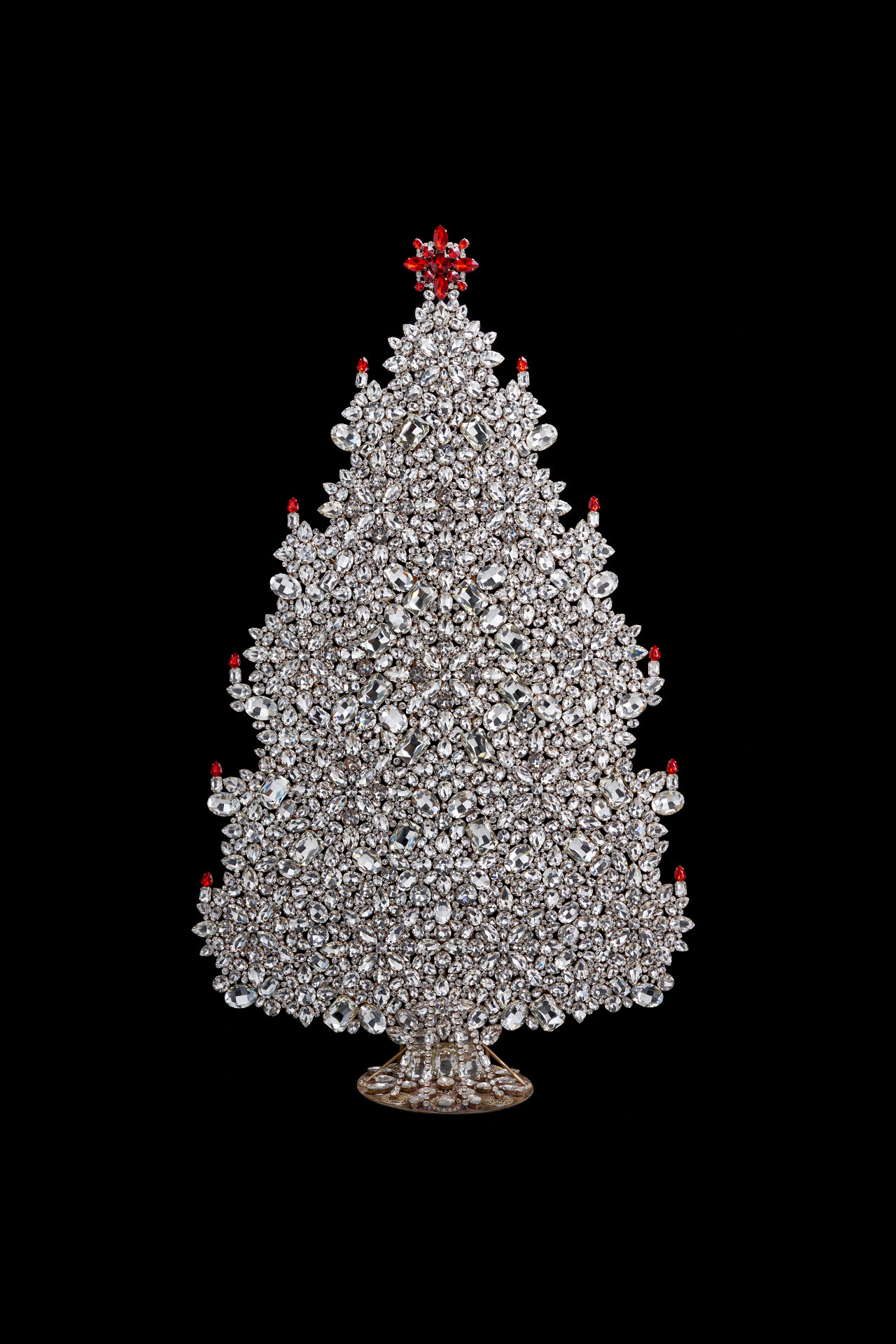 Huge  Wonderous Czech rhinestone crystal Christmas tree.