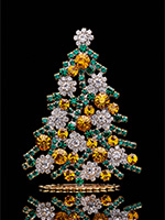 luminous christmas tree green and yellow