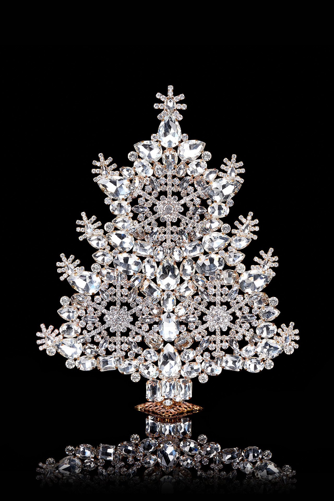 Handmade tabletop Christmas tree Winter Wonderland Snowflake