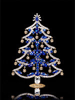 christmas tree with sapphire crystals