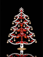 variant christmas tree with red crystals