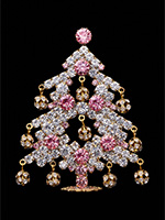 dainty dazzling christmas tree pink