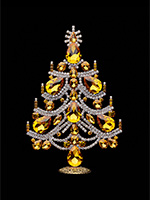 charming christmas tree clear and yellow