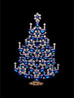 sparkly christmas tree blue