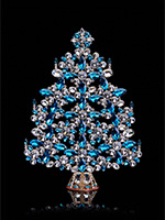 luxurious christmas tree aqua