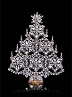 snowflakes christmas tree crystal clear