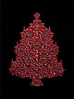 variant bountiful christmas tree red